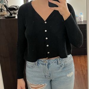 Boxy cropped cardigan